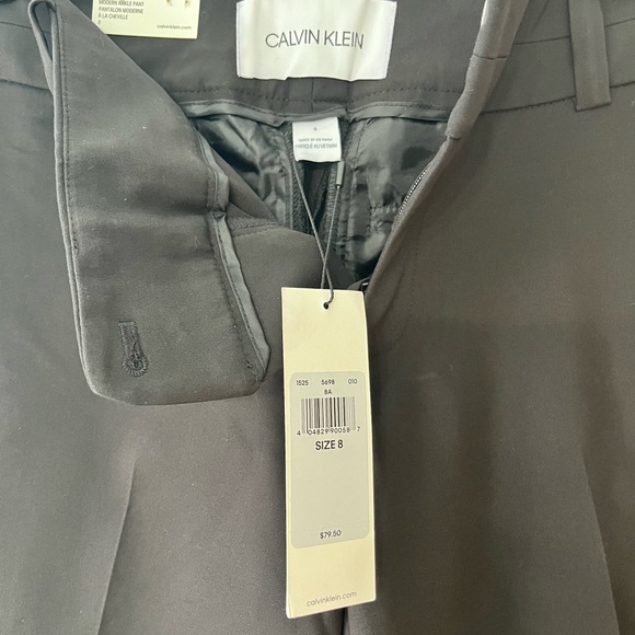 CALVIN KLEIN BLACK MODERN ANKLE PANT - Picture 4 of 4